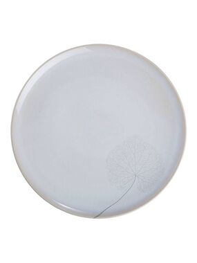 Set of 2 Mottahedeh Silk Leaf Dinner Plates 10.5" Filigree NWT Blue Ombre Glaze